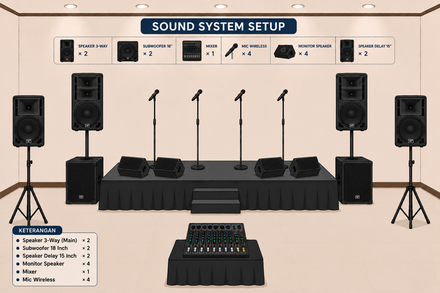 Paket Sound System 4000 Watt